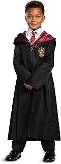 Harry Potter Robe, Official Hogwarts Wizarding World Costume Robes, Classic Kids Size Dress Up Accessory Black & Red, Large (10-12)