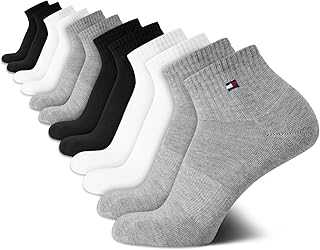 Men's Quarter Socks - 12 Pack Arch Support Cushion Comfort Socks - Athletic Ankle Socks for Men