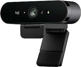 Brio 4K Webcam, Ultra 4K HD Video Calling, Noise-Canceling mic, HD Auto Light Correction, Wide Field of View, Works with Microsoft Teams, Zoom, Google Voice, PC/Mac/Laptop/Macbook/Tablet