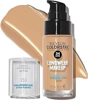 Liquid Foundation, ColorStay Face Makeup for Normal & Dry Skin, SPF 20, Longwear Medium-Full Coverage with Natural Finish, Oil Free, 250 Fresh Beige, 1 Fl Oz