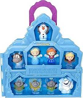 Little People Toddler Toy Disney Frozen Carry Along Castle Case Playset with Figures for Pretend Play Kids Ages 18+ Months​