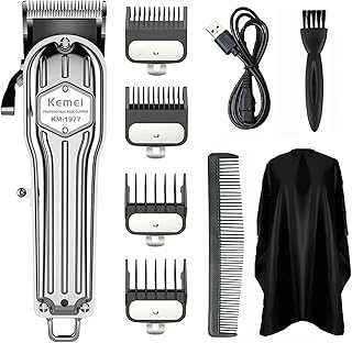 1977 Hair Clippers for Men Professional, Cordless Hair Trimmers Grooming Kit Wet/Dry Clippers USB Rechargeable Beard Trimmer Haircut Set for Home Use & Barbers, Silver