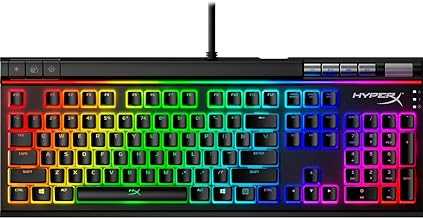 HyperX Alloy Elite 2 - Mechanical Gaming Keyboard, Full Size, Dedicated Media Keys, RGB LED Backlit, HyperX Red Switch (Linear), English (US)