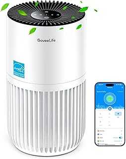 Mini Air Purifier for Bedroom, HEPA Smart Filter Air Purifier with App Alexa Control for Pet Hair, Odors, Pollen, Smoke, Portable Air Cleaner with 3 Speeds, 2 Modes, Timer, Aroma for Home