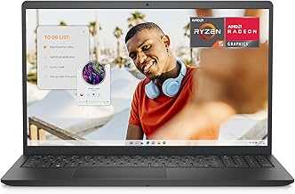 Inspiron 3535 Laptop - 15.6-inch FHD (1920 x 1080) Display, AMD Ryzen 5 7520U Processor, 8GB DDR4 RAM, 512GB SSD, AMD Radeon Graphics, Windows 11 Home, 6-Months Migrate - Carbon Black