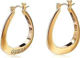 Basic Small Oval Logo Hoop Earrings