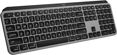 MX Keys S for Mac, Wireless Keyboard, Fluid, Precise Laptop-Like Typing, Programmable Keys, Backlit, Bluetooth USB C Rechargeable for MacBook Pro, MacBook Air, iMac, iPad - Space Grey