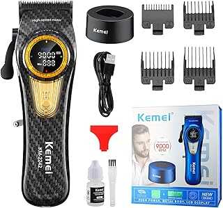 Professional Hair Clippers for Men, Clippers for Hair Cutting, Barber Clippers, Cordless Rechargeable Hair Clipper, Haircut Clippers, Hair Cutting Tools, LED Display, Gifts for Men