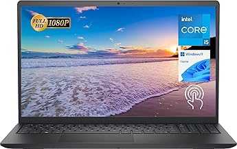 Newest Inspiron 15 3511 Laptop, 15.6" FHD Touchscreen, Intel Core i5-1035G1, 12GB RAM, 256GB PCIe NVMe M.2 SSD, SD Card Reader, Webcam, HDMI, WiFi, Windows 11 Home, Black