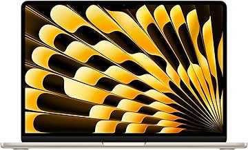 2024 MacBook Air 13-inch Laptop with M3 chip: Built for Apple Intelligence, 13.6-inch Liquid Retina Display, 16GB Unified Memory, 512GB SSD Storage, Backlit Keyboard, Touch ID; Starlight