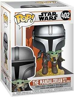 Pop! Star Wars: The Mandalorian - Mandalorian Flying with The Child, Grey