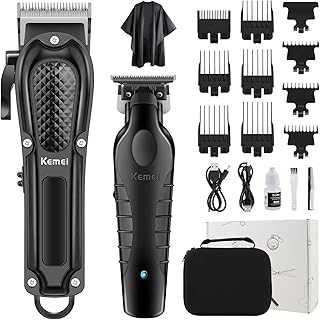 Professional Hair Clippers Set for Men, Cordless Rechargeable Barber Clippers & Trimmers Kit, Clippers for Hair Cutting, Gifts for Men