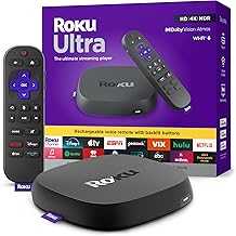 Ultra 2024 - Ultimate Streaming Player - 4K Streaming Device for TV with HDR10+, Dolby Vision & Atmos - Bluetooth & Wi-Fi 6- Rechargeable Voice Remote Pro with Backlit Buttons - Free & Live TV