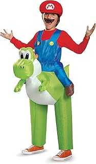 Mario Riding Yoshi Child Costume, One Color, One Size Child