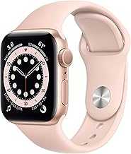 Apple Watch Series 6 (GPS, 40mm) - Gold Aluminum Case with Pink Sand Sport Band (Renewed)