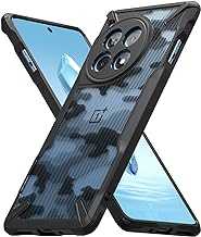 Fusion-X [Precise Cutouts for Camera Lenses] Compatible with OnePlus 12R Case, Augmented Bumper Military Design Hard Back Heavy Duty Shockproof Protective Cover - Camo Black