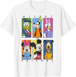 Mickey And Friends Group Shot Panels T-Shirt