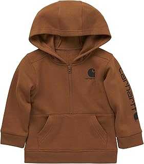 Boys' Long-Sleeve Half-Zip Hooded Sweatshirt