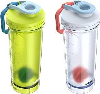 Shake & Go Fit 2.0 Water Bottle, 28 oz, Salt; Macaroon, 2-Pack