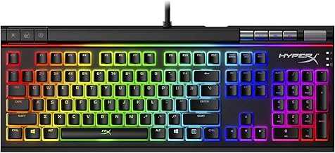 HyperX Alloy Elite 2 Mechanical Gaming Keyboard Red Switch RGB LED Backlit Customize Full Size 100% Anti-Ghosting 80 Million Keystrokes for PC PS4 PS5 Xbox Series X|S Xbox One (Renewed)