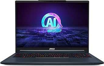 Stealth 16 AI Studio 16” 240Hz QHD+ Gaming Laptop: Intel Core Ultra 9-185H, NVIDIA Geforce RTX 4070, 64GB DDR5, 1TB NVMe SSD, Thunderbolt 4, Win 11 Pro: Star Blue A1VGG-036US