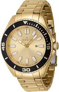 Men's Pro Diver 43mm Stainless Steel Quartz Watch, Gold (Model: 46884)