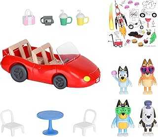 Vehicle and 4 Figure Pack, Escape Convertible with Four 2.5 Inch Figures, 9 Accessories and Sticker Sheet | Amazon Exclusive