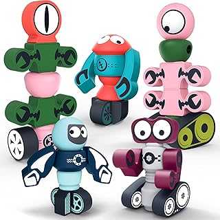 Magnets Robot Toy for 3 4 5 6 7 Year Old Boys - Transform Toys Planet Magnetic Building Blocks Stacking for Toddler, Learning Educational Christmas and Birthday Gifts for Kids Ages 3-7