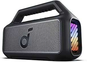 Boom 2 Outdoor Speaker, 80W, Subwoofer, BassUp 2.0, 24H Playtime, IPX7 Waterproof, Floatable, RGB Lights, USB-C, Custom EQ, Bluetooth 5.3, Portable for Outdoors, Camping, Beach