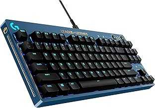 Logitech G PRO Mechanical Gaming Keyboard - Ultra-Portable Tenkeyless Design, Detachable USB Cable, LIGHTSYNC RGB Backlit Keys, Official League of Legends Edition (Renewed)