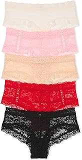 Women's Lace Cheeky Underwear, Minimal Coverage Panties for Women, Multi Pack (XS-XXL)