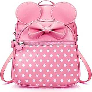 Cute Girls Backpacks for Kids Mini Mouse Backpack Purse Pink Toddler Backpacks Small Travel Kid Daypack Women Convertible Shoulder Bag Bowknot Little Girls Children Backpack