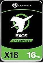 Exos X18 16TB Enterprise HDD - CMR 3.5 Inch Hyperscale SATA 6Gb/s, 7200 RPM, 512e and 4Kn FastFormat, Low Latency with Enhanced Caching (ST16000NM000J)