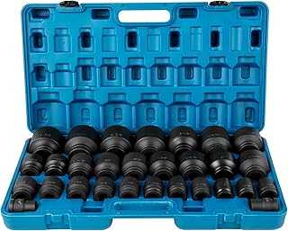 Impact Socket Set 3/4 Inches 29 Piece Impact Sockets, 6-Point Sockets, Rugged Construction, CR-M0, 3/4 Inches Drive Socket Set Impact SAE 3/4 inch - 2-1/2 inch, with a Storage Cage