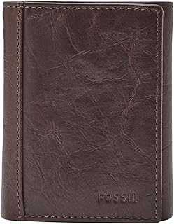 Men's Neel Leather Trifold with ID Window Wallet, Brown, (Model: ML3869200)