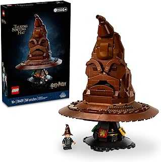 Harry Potter Talking Sorting Hat W/ 31 Voices - Harry Potter Building Set - Gift Idea for Adults, Women & Men, 18+ - 76429