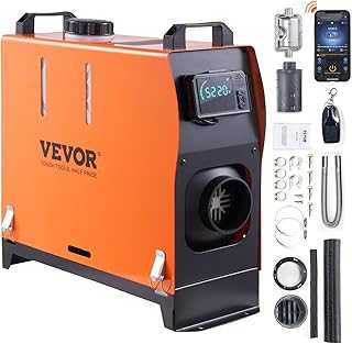 8KW Diesel Heater All in One, Diesel Air Heater with Bluetooth App Control, Portable Parking Heater Automatic Altitude Adjustment Max 18045 ft, Remote Control and LCD, for Vehicles and Indoors