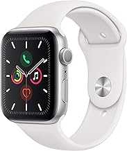 Apple Watch Series 5 (GPS, 40MM) - Silver Aluminum Case with White Sport Band (Renewed)