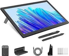 KAMVAS Pro 19 4K UHD Drawing Tablet with Touch Screen, 96% Adobe RGB Drawing Monitor with 1.07 Billion Colors, PenTech 4.0 Stylus PW600, 16384 Pen Pressure, Slim Pen, Keydial Mini, 18.4inch