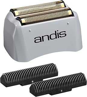 17155, Pro Shaver Replacement Foil & Cutter - Compatibles With Andis Models, Super Soft Gold Titanium Cutters - For Close Cutting, Smooth Shaving, No Bumps/Irritation, Zero Finish – Gray