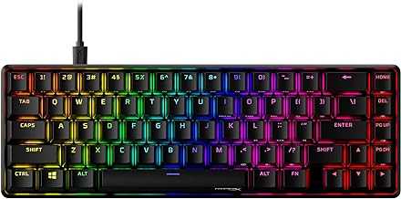 Alloy Origins 65 - Mechanical Gaming Keyboard – Compact 65% Form Factor - Linear Red Switch - Double Shot PBT Keycaps - RGB LED Backlit - NGENUITY Software Compatible,Black