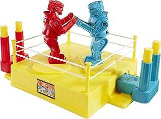 Rock 'Em Sock 'Em Robots Kids Game, Fighting Robots with Red Rocker & Blue Bomber, Knock His Block Off