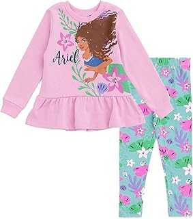 Junior Floral Sweatshirt and Leggings Outfit Set Infant to Big Kid Sizes (12 Months - 14-16)