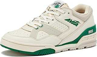 Avia 855 Basketball Sneakers for Men, Low Top Retro Womens or Mens Sneakers for Street or Court, Sizes 4.5 to 15, Blue and White, Green and Cream, or Grey and All White Shoes Men and Woman Sizes