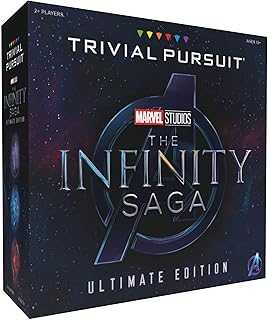 Trivial Pursuit: Marvel Cinematic Universe Ultimate Edition | Officially Licensed | Collectible Trivia Board Game Featuring 6 Infinity Stone Location Movers, 1800 Questions, MCU Phases 1-3