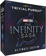 Trivial Pursuit: Marvel Cinematic Universe Ultimate Edition | Officially Licensed | Collectible Trivia Board Game Featuring 6 Infinity Stone Location Movers, 1800 Questions, MCU Phases 1-3