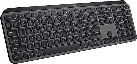 MX Keys S Wireless Keyboard, Low Profile, Quiet Typing, Backlighting, Bluetooth, USB C Rechargeable for Windows PC, Linux, Chrome, Mac - Graphite - With Free Adobe Creative Cloud Subscription