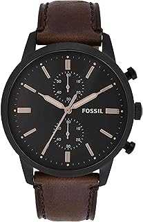 Townsman Men's Watch with Chronograph Display and Genuine Leather Band