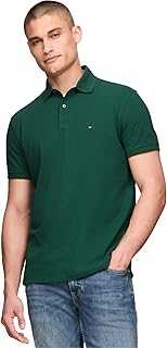 Men's Short Sleeve Polo Shirts in Regular Fit with Stretch and Organic Pique Cotton