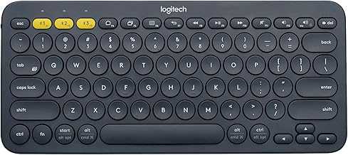 Logitech K380 79-Key Compact Multi-Device Wireless Bluetooth v3 Keyboard - Gray (Renewed)